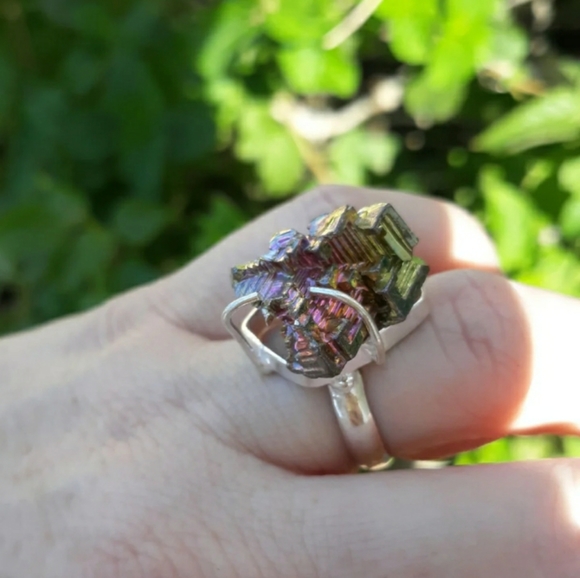 New Awesome Bismuth 925 Silver Ring. - Picture 2 of 8